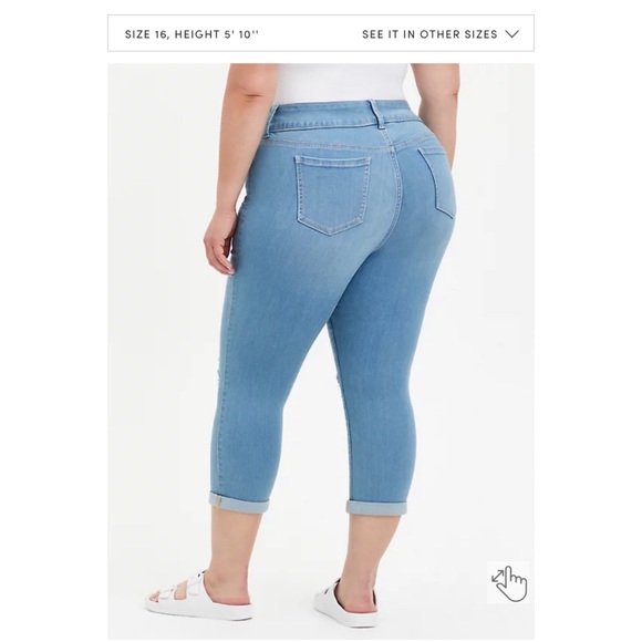 NEVER WORN Torrid 22 Crop Jegging - Super Soft Eco Light Wash - Picture 5 of 15